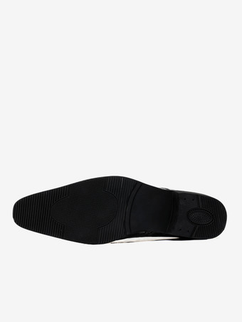 男性用ドレスシューズ 高品質 ポインテッドトゥ ストラップ調節可能 PUレザー