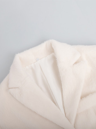 ブレザー ジャケット エクリュ ホワイト ノッチラペル 長袖 エレガントな春アウターウェア レディース 2025