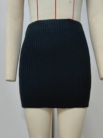 ニットスカート アプリコット ナチュラルウエスト エレガント 春 ミニスカート レディース 2025