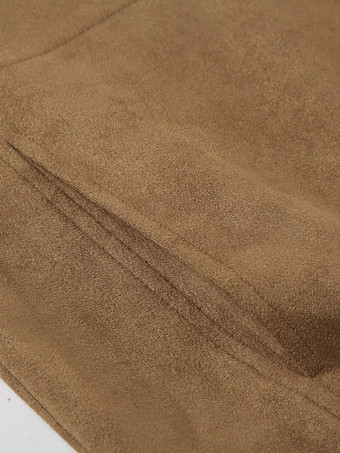 スエード ボンバー ジャケット ブラウン スタンドカラー ジップアップ オーバーサイズ 春アウター レディース 2025