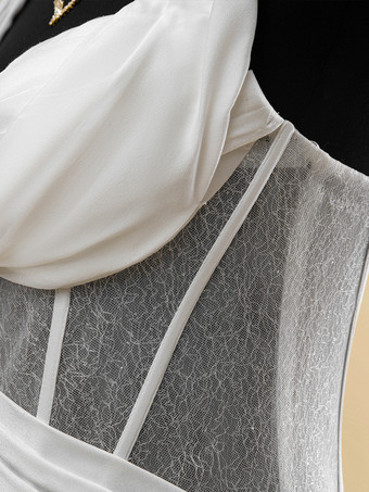 シンプルなウェディングドレス ボールガウン スウィートハートネック ノースリーブ カットアウト 20cm ブライダルドレス