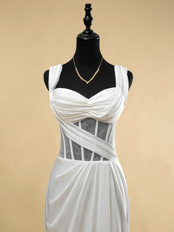 シンプルなウェディングドレス ボールガウン スウィートハートネック ノースリーブ カットアウト 20cm ブライダルドレス