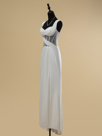 シンプルなウェディングドレス ボールガウン スウィートハートネック ノースリーブ カットアウト 20cm ブライダルドレス