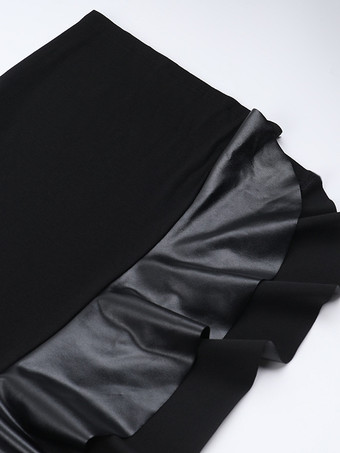 ハロウィン レディース ゴシック 服 黒 長袖 グロメット フリル ゴシック チュニック ドレス