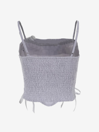 ハロウィン レディース ゴシック ドレス シルバー ストラップレス レースアップ ゴシック ポリエステル セット ドレス