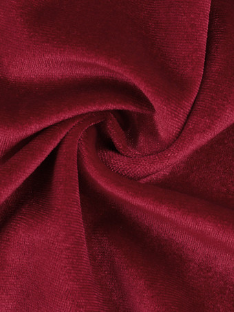 ハロウィン レディース ゴシック ドレス バーガンディ レース フリル オフショルダー ハイスリット ゴシック ドレス