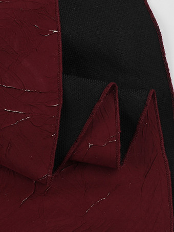 ハロウィン レディース ゴシック ドレス バーガンディ スウィートハート フリル セクシー ポリエステル チュニック ショートドレス