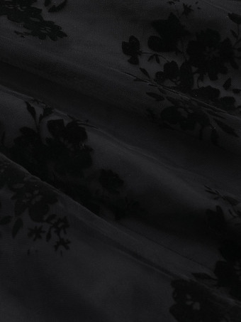 ハロウィン 女性用ゴシック服 ブラック プリーツ リボン フリル ゴシック ポリエステル チュニック レトロ コスチューム