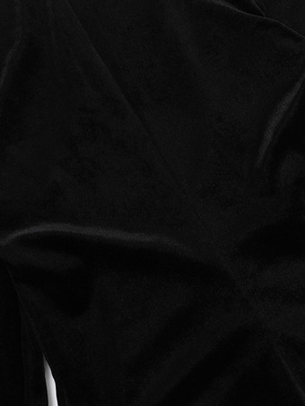 ハロウィン レディース ゴシック 服 ブラック レース 長袖 ハイスリット ゴシック ベロア チュニック ロングドレス