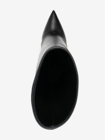 ブラック ニーハイブーツ ウェッジヒール フォールドオーバーブーツ レディース