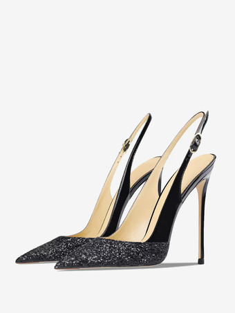 レディース パーティーシューズ グリッター パッチワーク ハイヒール プロムシューズ