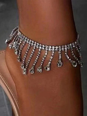 女性用ラインストーン 靴 アクセサリー アンクルジュエリー