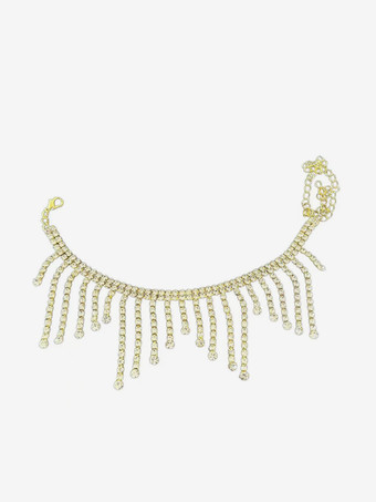 ゴールド 女性用ラインストーン 靴 アクセサリー アンクルジュエリー