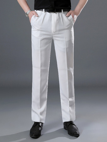 Ensemble blanc vintage rétro en polyester avec boutons et volants blocs de couleurs manches longues costumes rétro pour homme