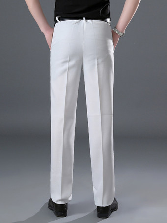 Ensemble blanc vintage rétro en polyester avec boutons et volants blocs de couleurs manches longues costumes rétro pour homme