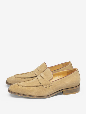 メンズ ペニーローファー スエードレザーシューズ