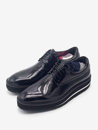 メンズドレスシューズ 素晴らしいラウンドトゥ 牛革