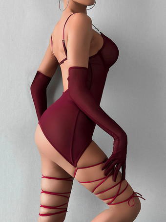 Nuisettes Lingerie Sexy Babydoll Blanc Polyester Sexy