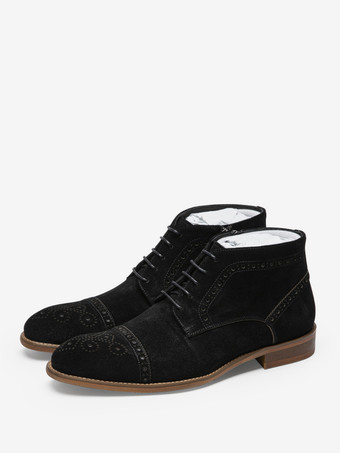 ブラック 靴 メンズシューズ ワークブーツ メンズブーツ レザー シック カーキ