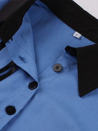 ヴィンテージドレス ターンダウンカラー 1950年代 カレッジスタイル 文学ファン 半袖 カラーブロック エレガント レディライク Aライン ミディドレス