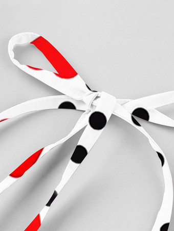 Robe vintage à motif cœur A-line années 1950 style Audrey Hepburn à pois Robe à bretelles pour la Saint-Valentin pour femme 2025