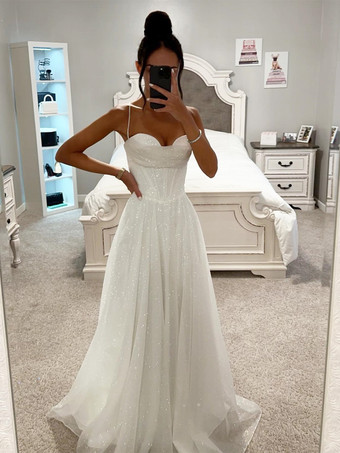 blanc Robe longue à paillettes trapèze corset à la taille longueur au sol robe de soirée formelle élégante à bretelles pour femmes 2025