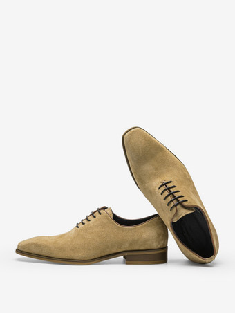 男性用ドレスシューズ スタイリッシュなラウンドトゥレザー