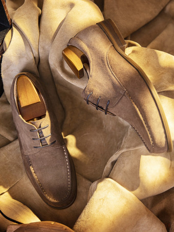 男性用ドレスシューズ ファッション ラウンドトゥ レザー