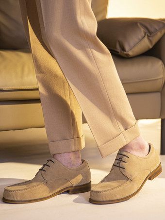 男性用ドレスシューズ ファッション ラウンドトゥ レザー