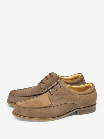 ブラウン 男性用ドレスシューズ ファッション ラウンドトゥ レザー