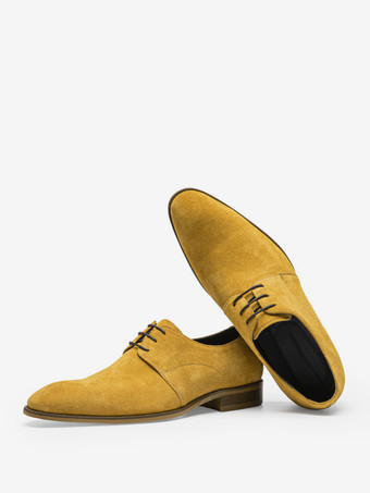 男性用ドレスシューズ モダン ラウンドトゥ レザー