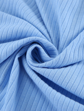 ブルーニットドレス 長袖 ジュエルネック フェイクツーピーススタイル 春 カジュアル ロングドレス レディース 2025