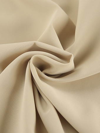 スケータードレス カーキ ディープVネック ロングパフスリーブ Aライン セミフォーマル パーティー ミニドレス レディース 2025