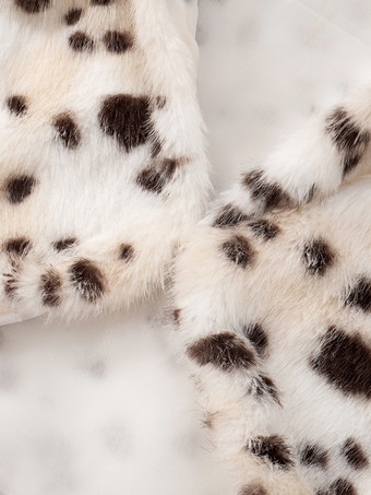 フェイクファー クロップトップ フード付き ノースリーブ ヒョウ柄 セクシー クラブウェア レディース 2026