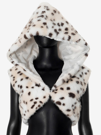 フェイクファー クロップトップ フード付き ノースリーブ ヒョウ柄 セクシー クラブウェア レディース 2026