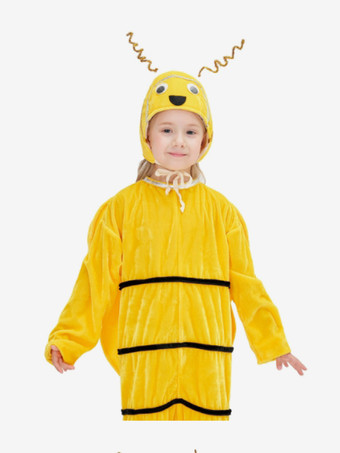 ワンピース パジャマ 着ぐるみ ハロウィン 昆虫 子供用 ポリエステル 帽子 ジャンプスーツ