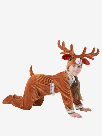 ワンジーパジャマ 着ぐるみ ハロウィン 動物 子供用 ポリエステル ジャンプスーツ 帽子