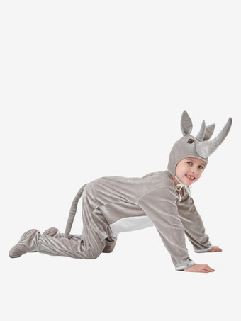 ワンジー 着ぐるみ パジャマ ハロウィン 動物 子供用 ポリエステル 帽子 ジャンプスーツ