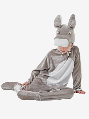 ワンジーパジャマ 着ぐるみ 動物 ハロウィン 子供用 ポリエステル 帽子 ジャンプスーツ