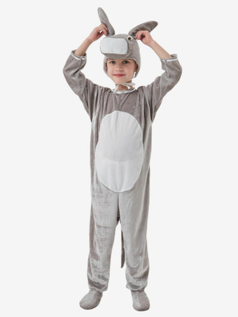 ワンジーパジャマ 着ぐるみ 動物 ハロウィン 子供用 ポリエステル 帽子 ジャンプスーツ