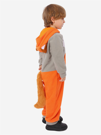 ワンジーパジャマ 着ぐるみ ハロウィン 動物 子供用 ポリエステル ジャンプスーツ
