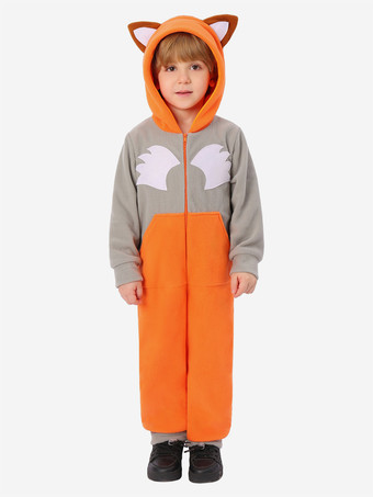 ワンジーパジャマ 着ぐるみ ハロウィン 動物 子供用 ポリエステル ジャンプスーツ