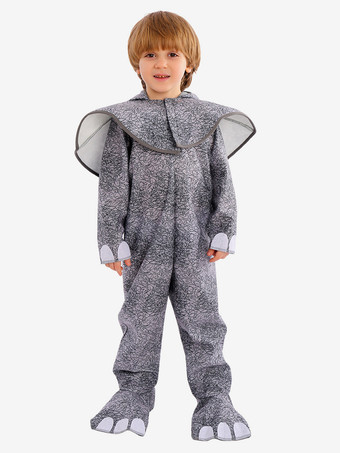 ワンジーパジャマ 着ぐるみ ハロウィン 動物 子供用 ポリエステル フード ジャンプスーツ