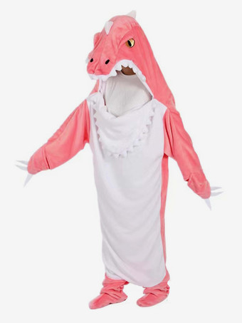 ピンクワンジー着ぐるみパジャマ ハロウィン 子供用 ポリエステル ジャンプスーツ