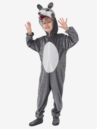 ワンジーパジャマ 着ぐるみ ハロウィン 動物 子供用 ポリエステル ジャンプスーツ