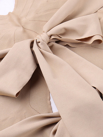 ホルター クロップ トップス、バック ボウノット、輝く蝶のクラブウェア、レディース 2025