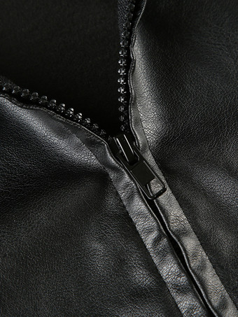 フード付きフェイクレザージャケット ドローストリング ハイウエスト 春 カジュアル PU アウターウェア レディース 2026