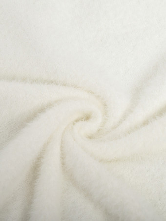 ニットツーピースコーデセット フェイクミンクファー ドロップショルダー Vネック トップス＆ロングスカート レディース 2025