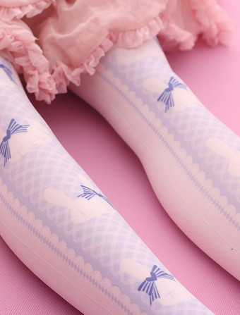 ロリィタ靴下　ライラック　スウィート　ポリエステル　ソックス　