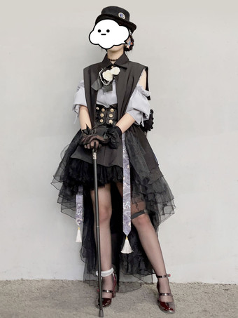 ゴスロリアクセサリー ブラックレース ポリエステルジャガード その他